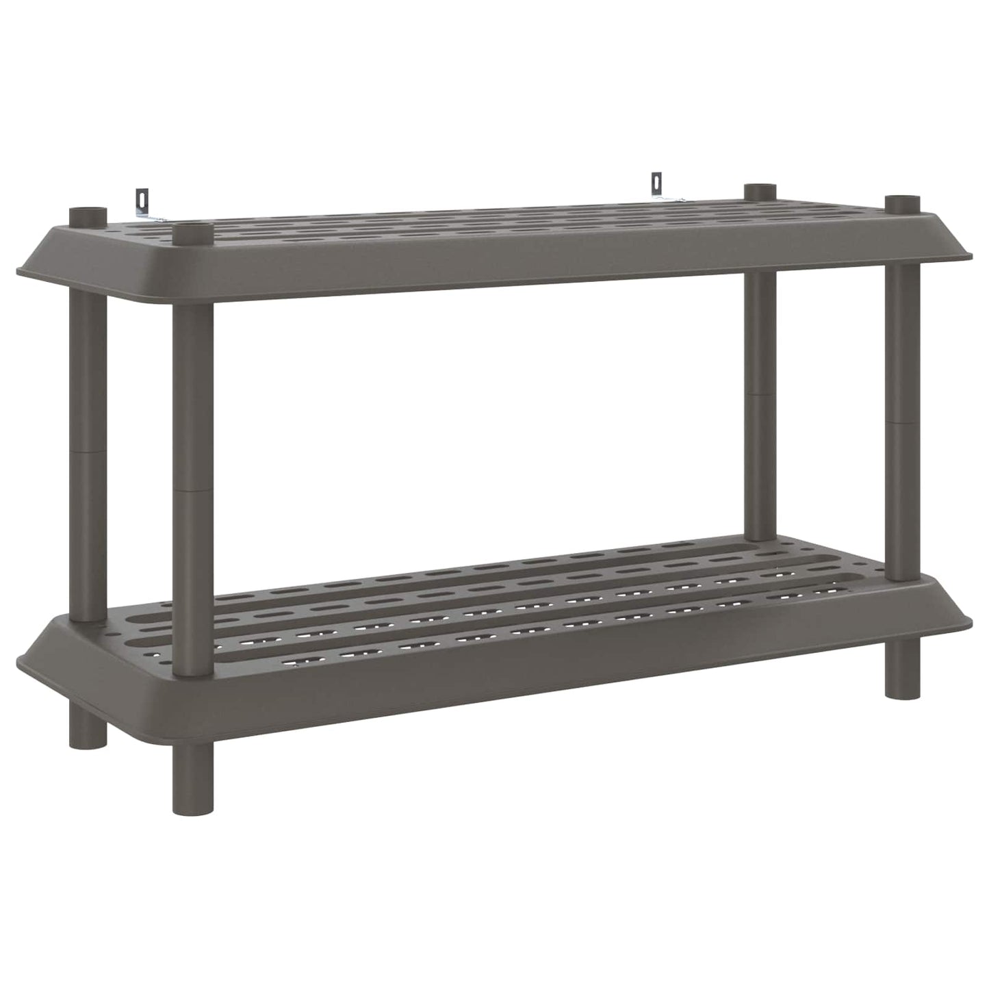 Hyllesystem 2 nivåer 100 x 40 x 55,5 cm PP Lysegrå
