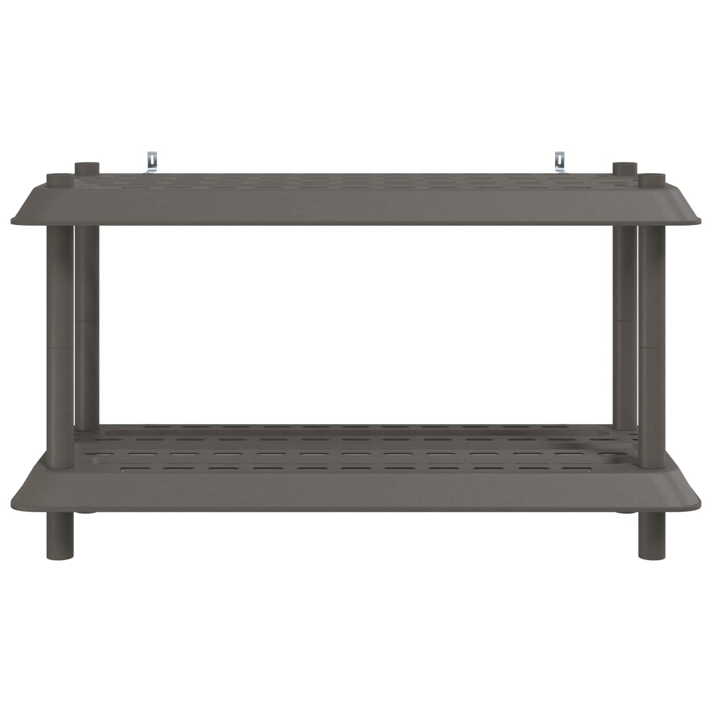 Hyllesystem 2 nivåer 100 x 40 x 55,5 cm PP Lysegrå