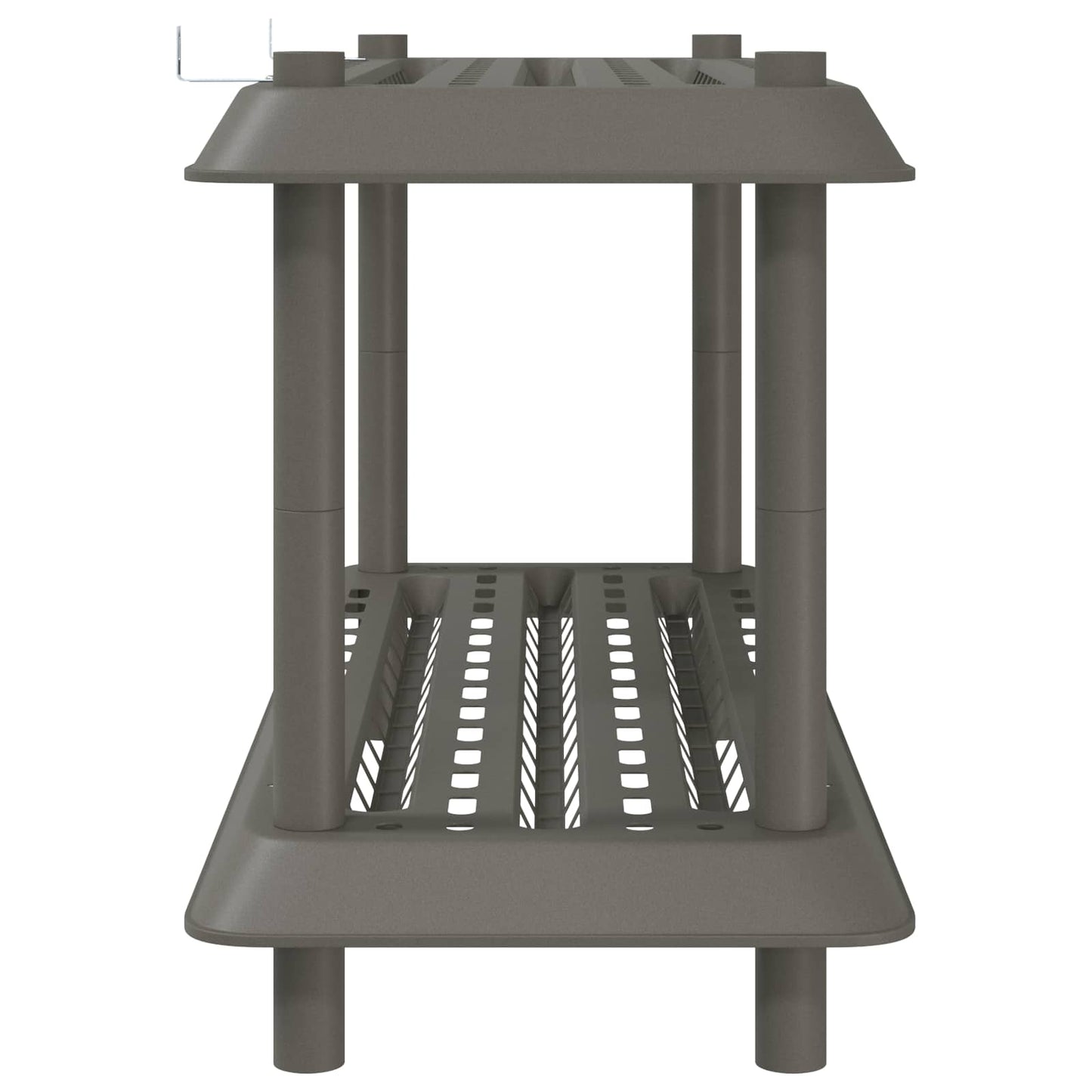 Hyllesystem 2 nivåer 100 x 40 x 55,5 cm PP Lysegrå