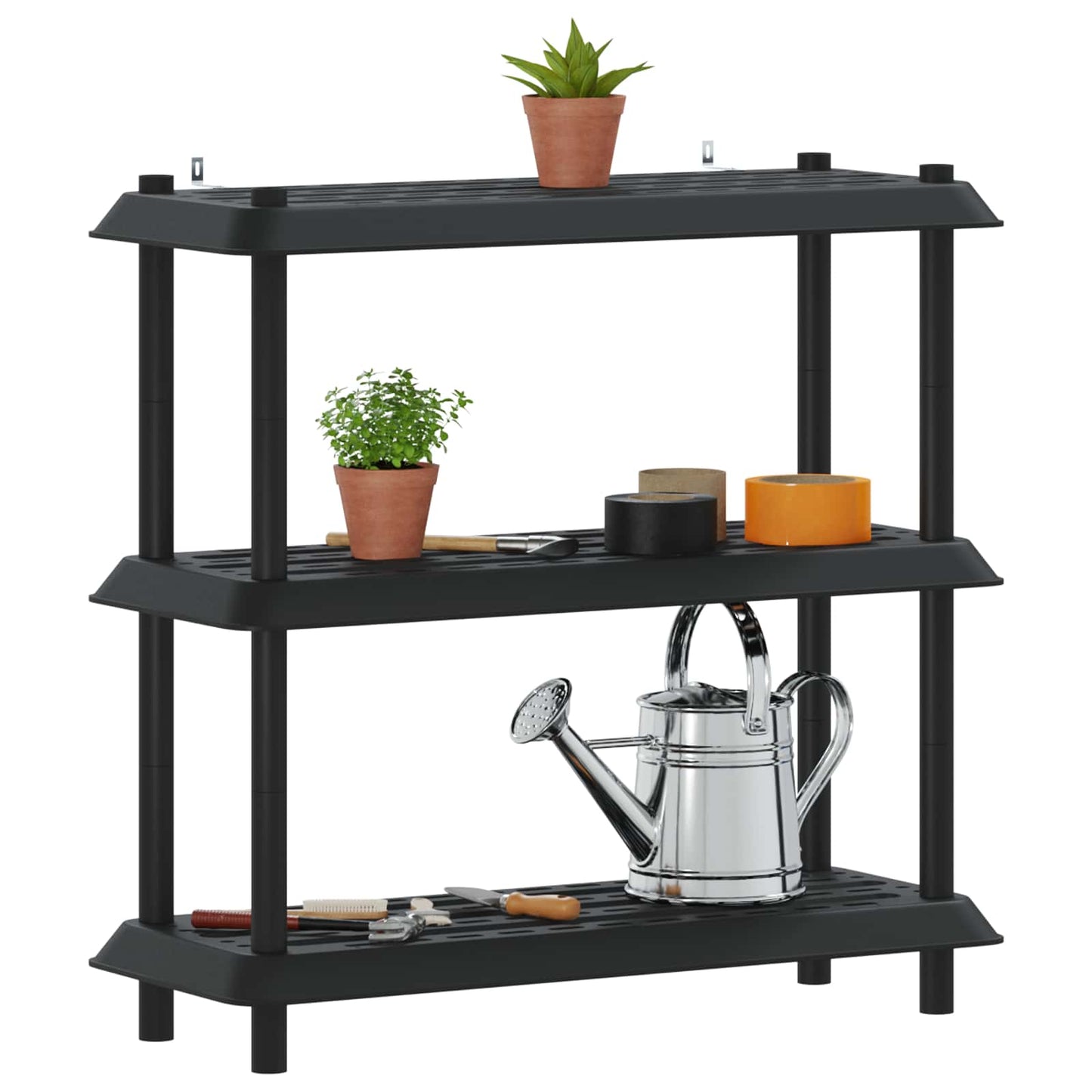 Hyllesystem 3 nivåer 100 x 40 x 96 cm PP Antrasitt