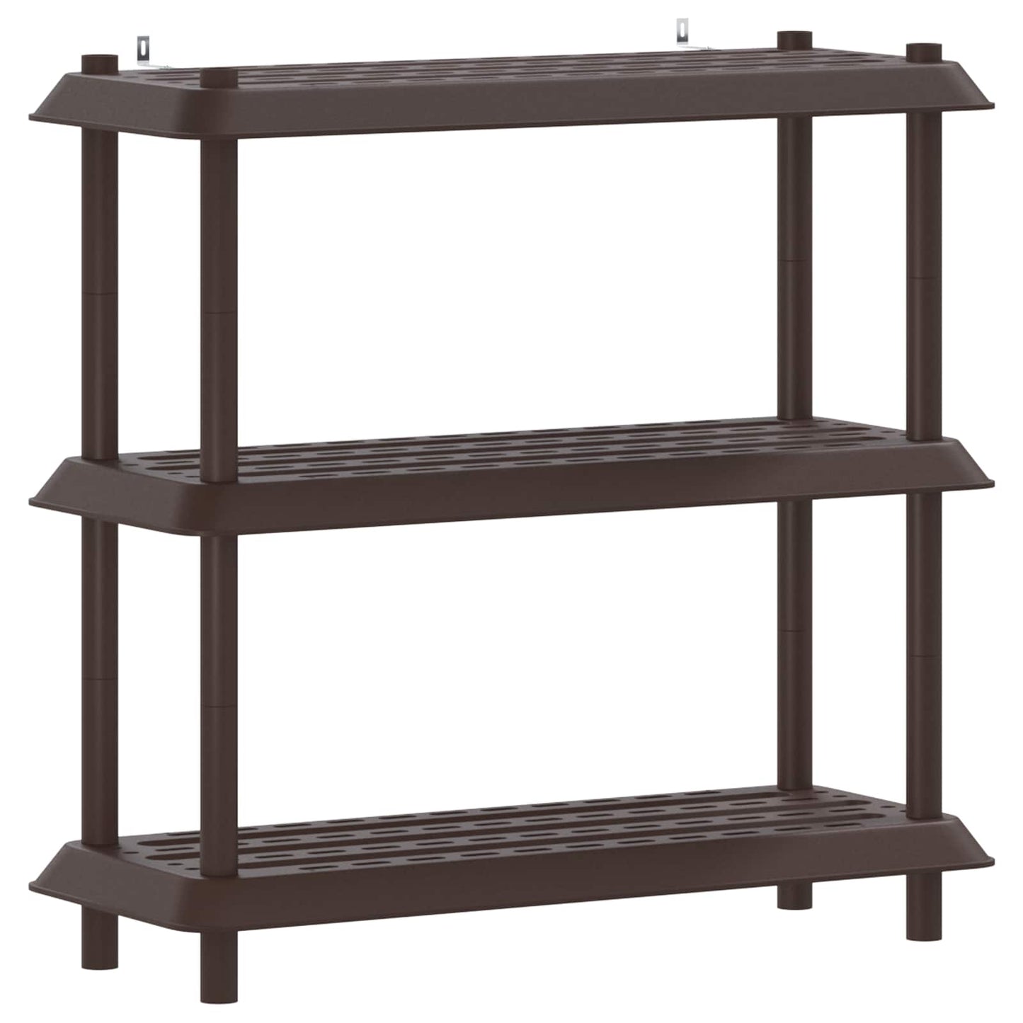 Hyllesystem 3 nivåer 100 x 40 x 96 cm PP Brun