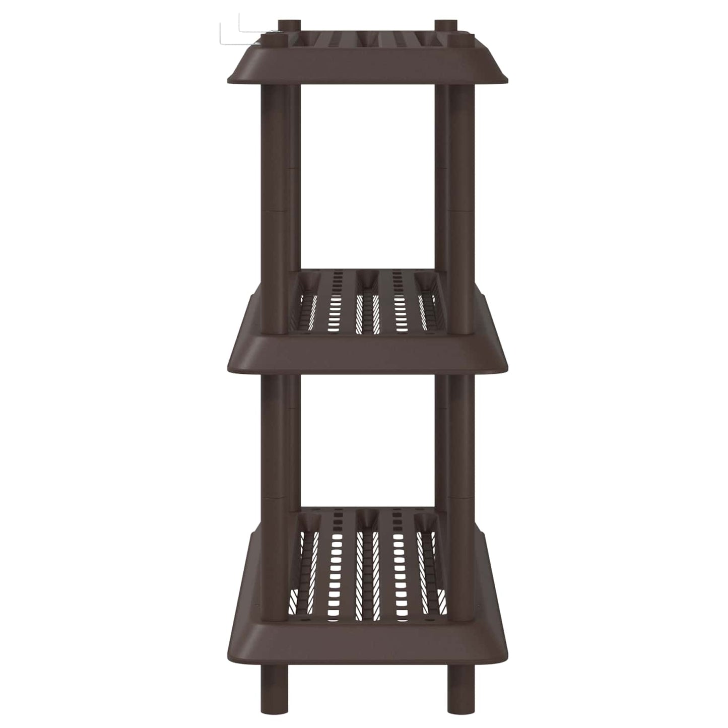 Hyllesystem 3 nivåer 100 x 40 x 96 cm PP Brun