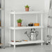 Hyllesystem 3 nivåer 100 x 40 x 96 cm PP Hvit
