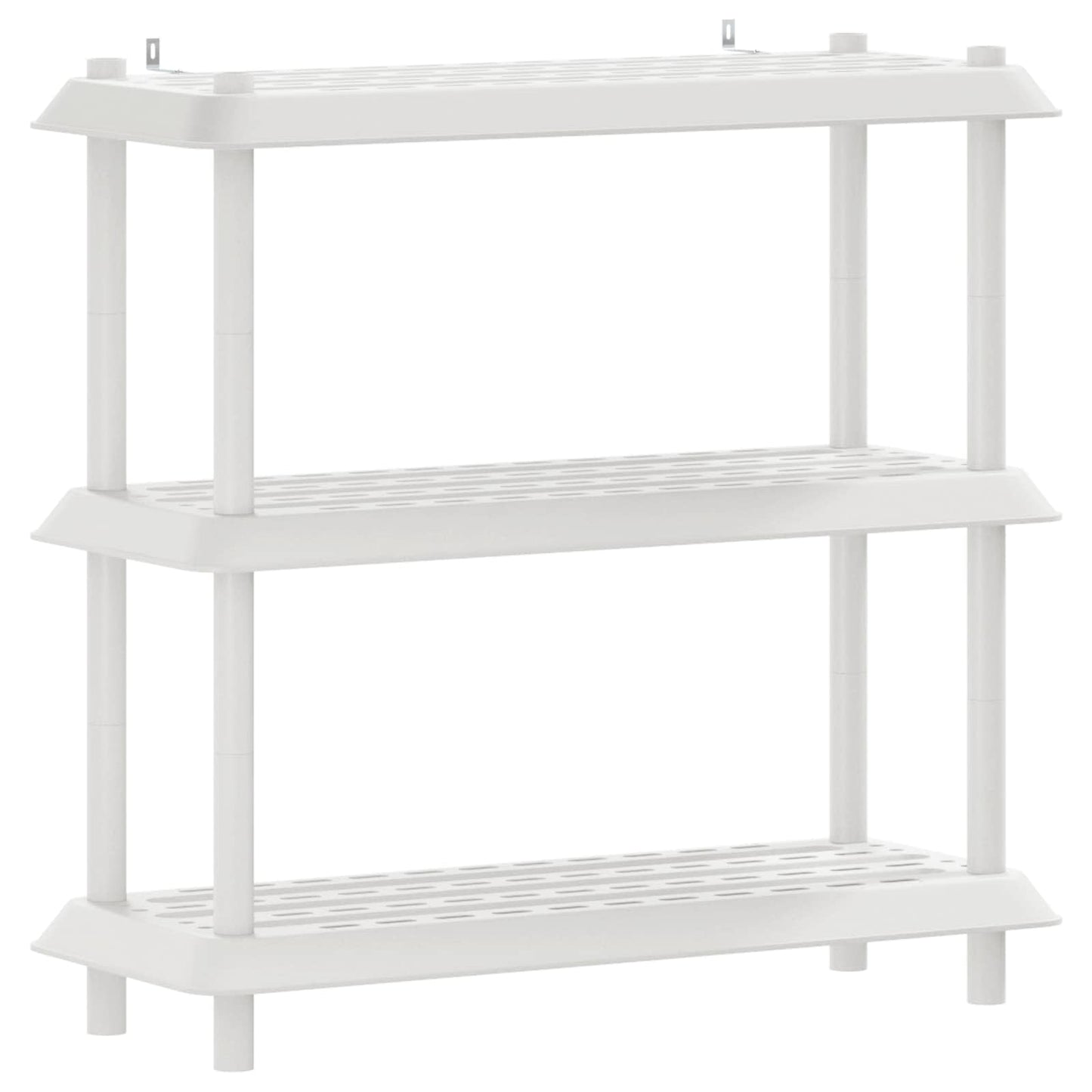 Hyllesystem 3 nivåer 100 x 40 x 96 cm PP Hvit