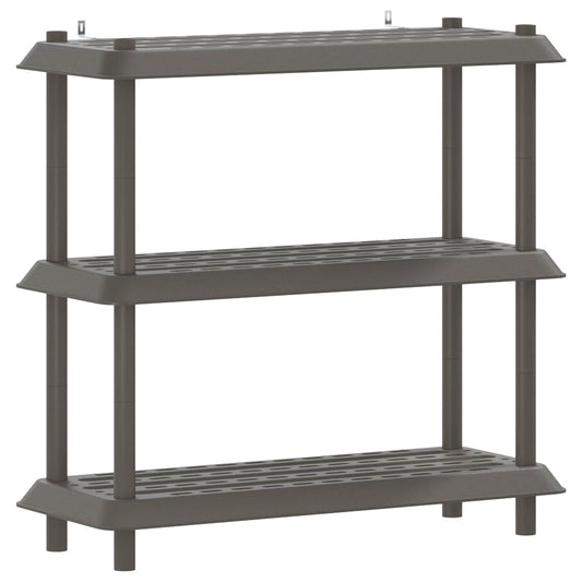 Hyllesystem 3 nivåer 100 x 40 x 96 cm PP Lysegrå