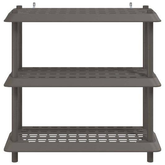 Hyllesystem 3 nivåer 100 x 40 x 96 cm PP Lysegrå
