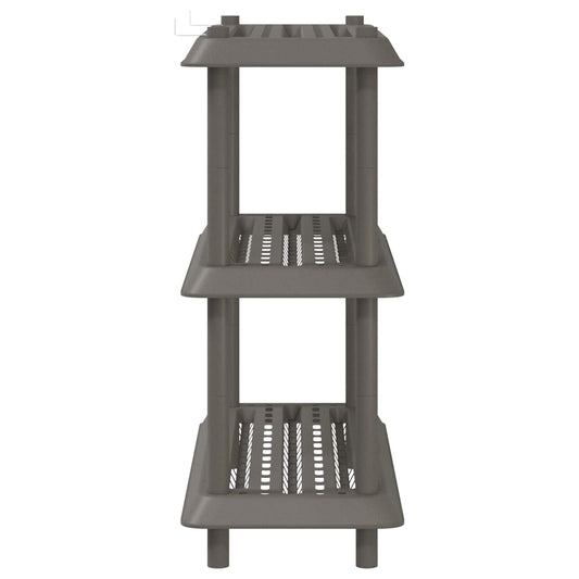 Hyllesystem 3 nivåer 100 x 40 x 96 cm PP Lysegrå