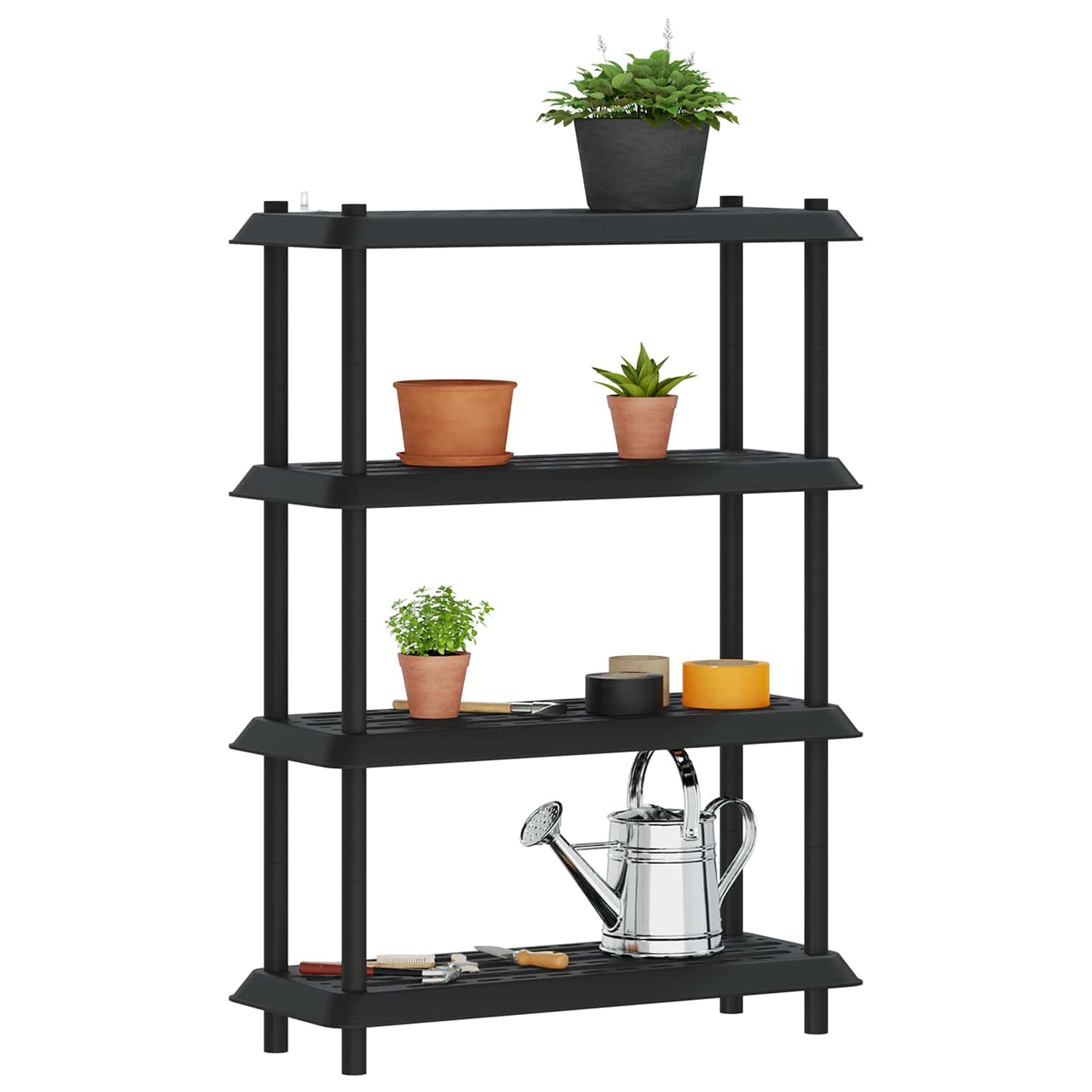 Hyllesystem 4 nivåer 100 x 40 x 136,5 cm PP Antrasitt