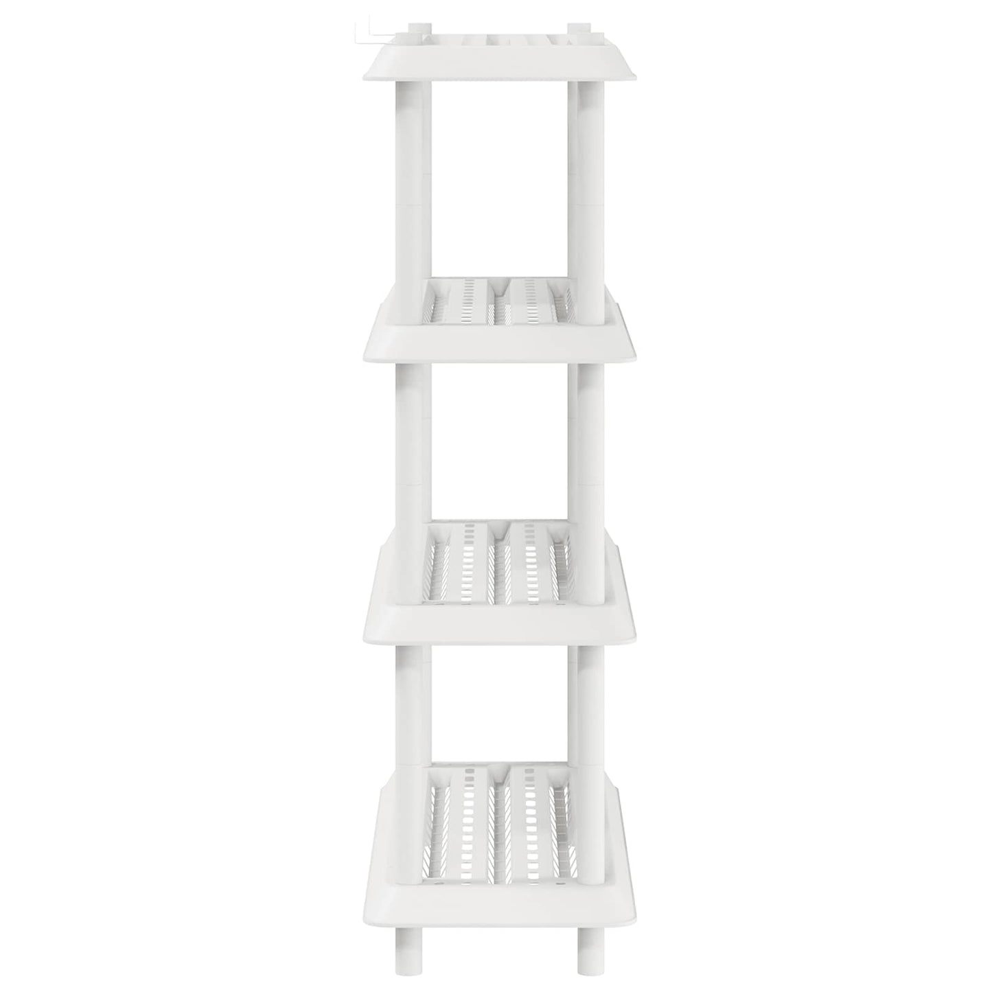 Hyllesystem 4 nivåer 100 x 40 x 136,5 cm PP Hvit