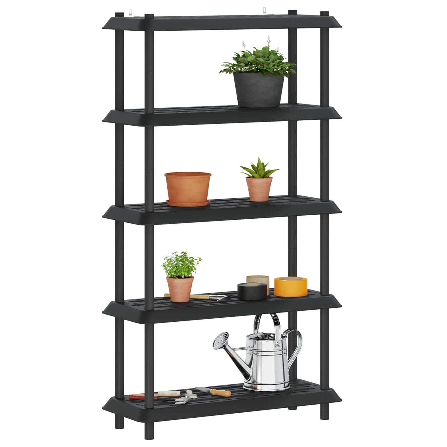 Hyllesystem 5 nivåer 100 x 40 x 177 cm PP Antrasitt