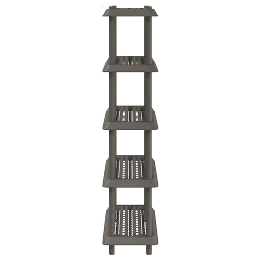 Hyllesystem 5 nivåer 100 x 40 x 177 cm PP Lysegrå