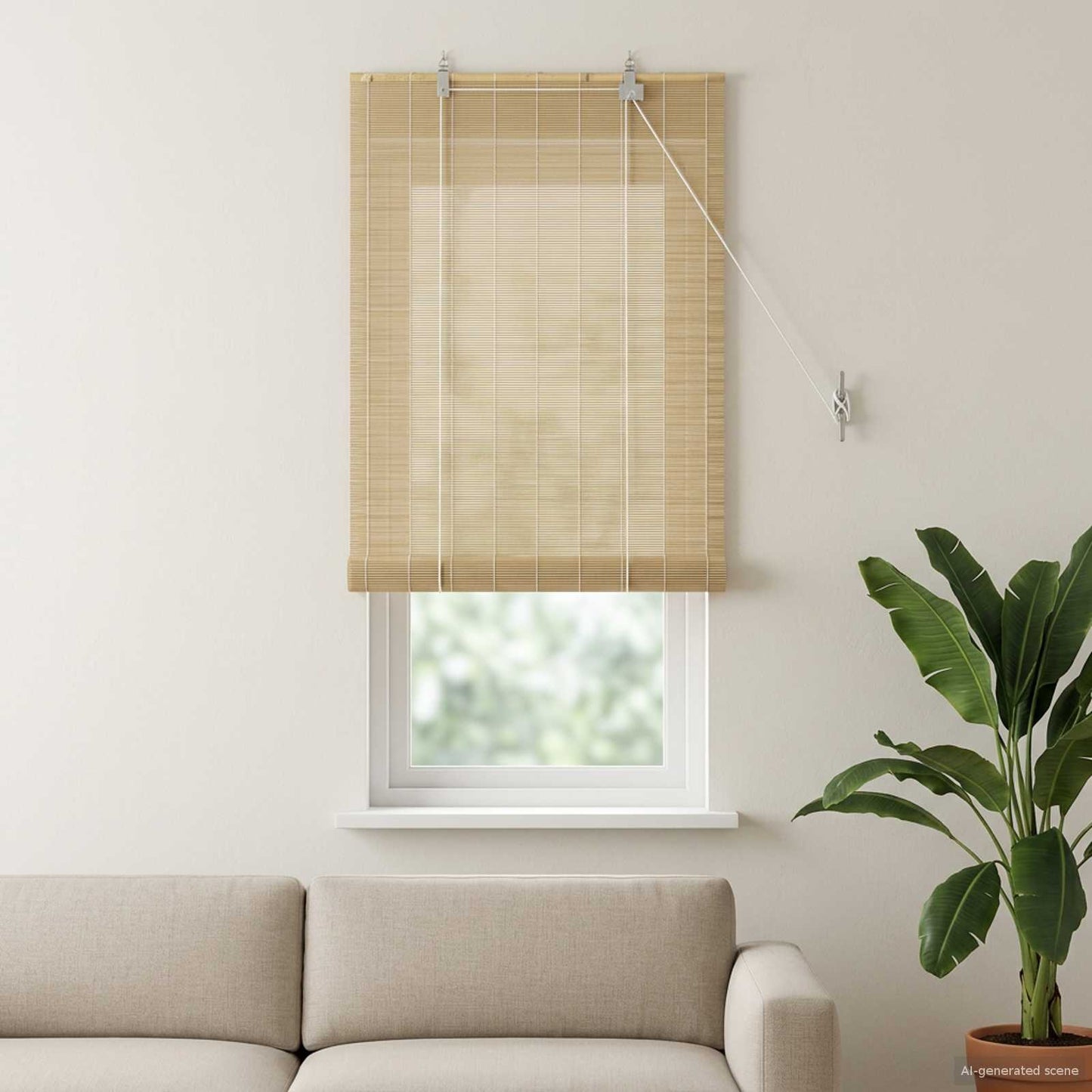 Rullegardin Naturlig 60 x 160 cm Bambus
