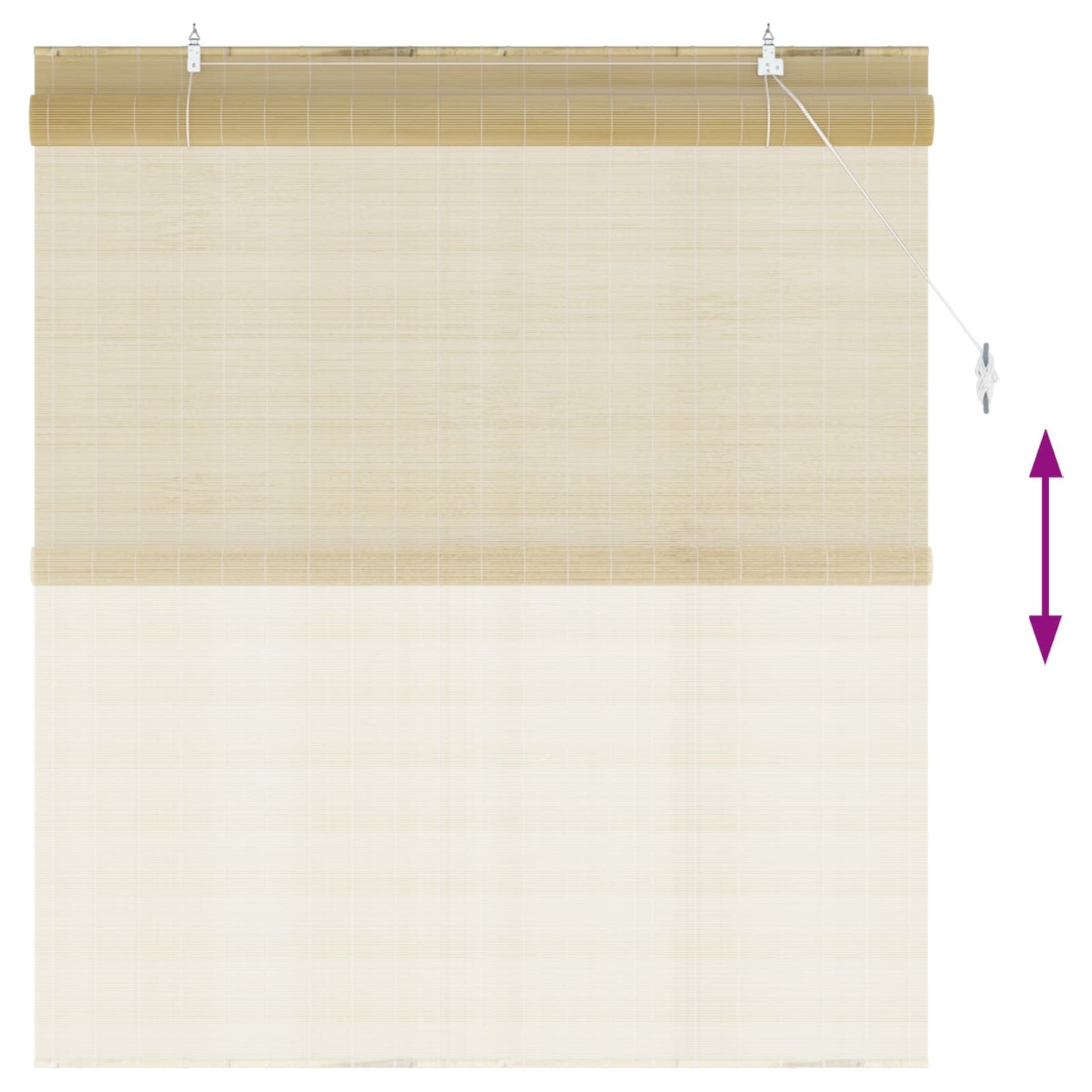 Rullegardin Naturlig 130 x 160 cm Bambus