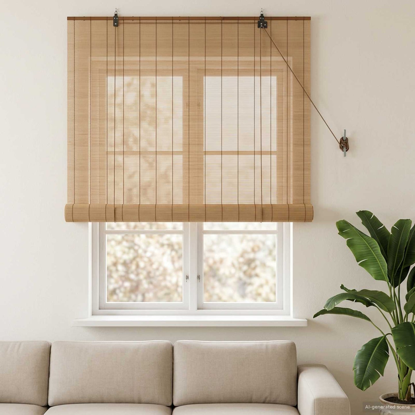 Rullegardin Brun 90 x 160 cm Bambus