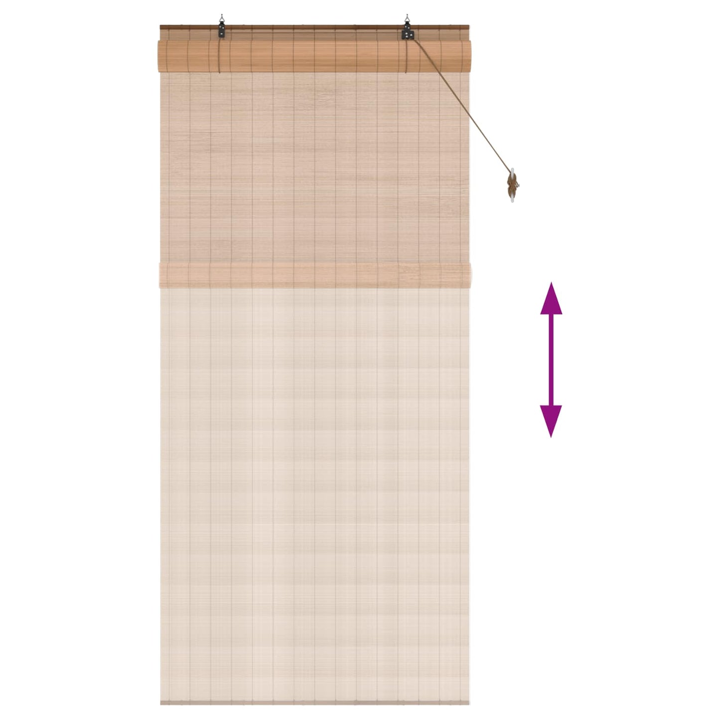 Rullegardin Brun 90 x 220 cm Bambus