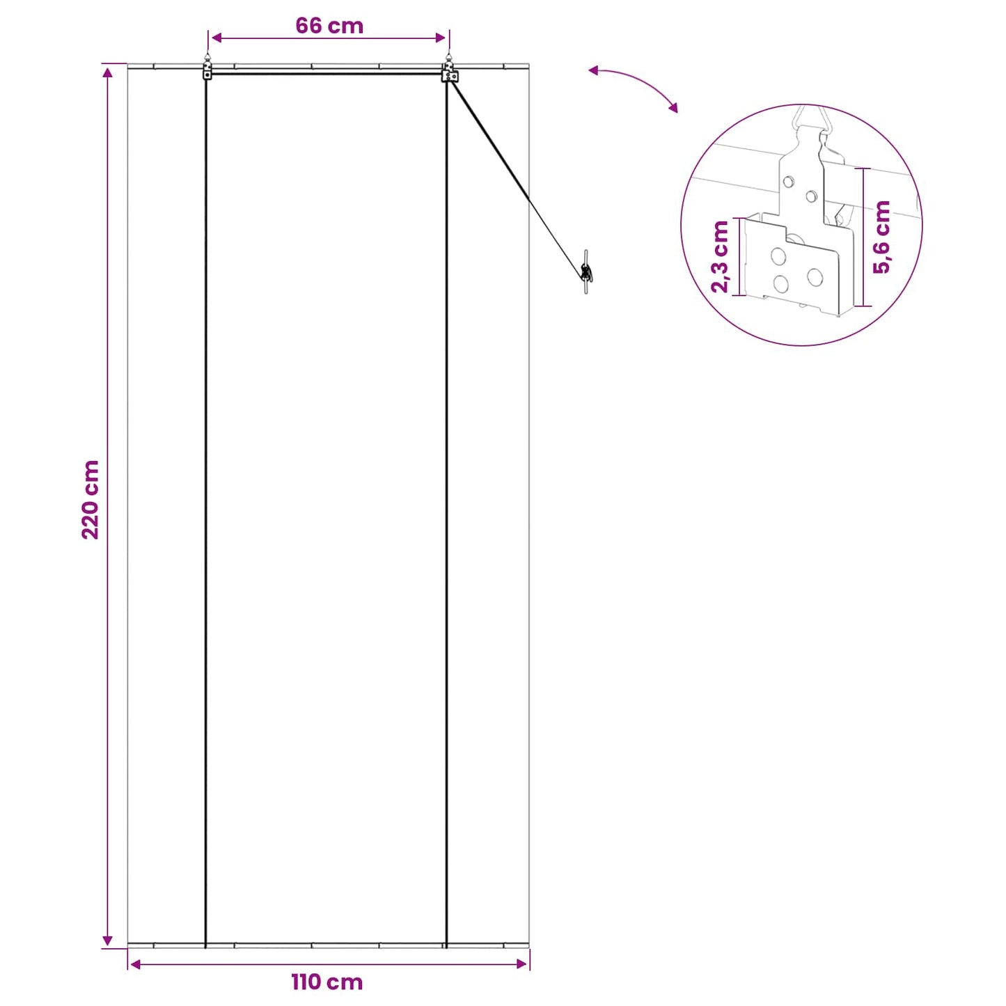 Rullegardin Brun 110 x 220 cm Bambus