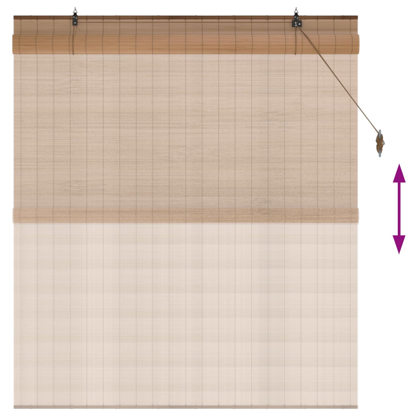 Rullegardin Brun 130 x 160 cm Bambus