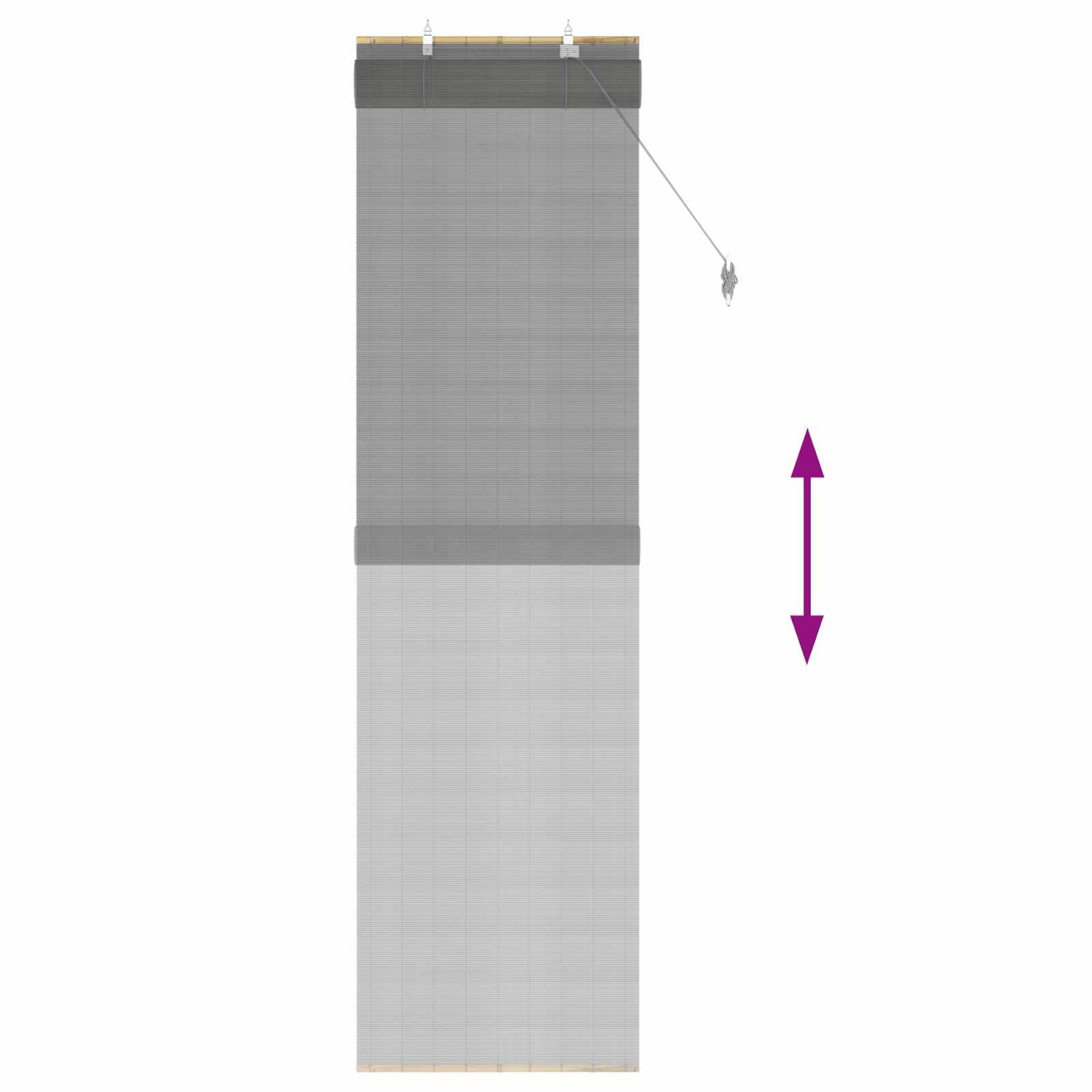 Rullegardin Grå 50 x 220 cm Bambus