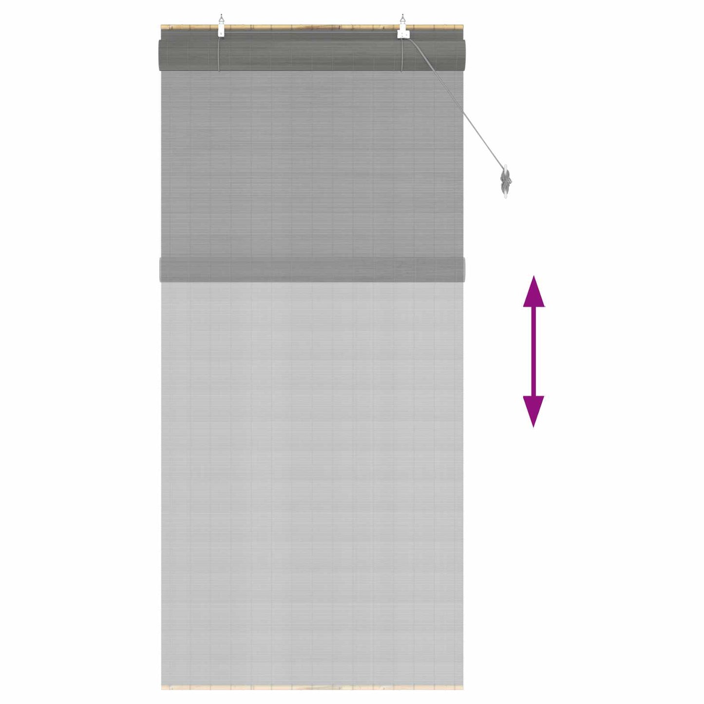 Rullegardin Grå 100 x 220 cm Bambus