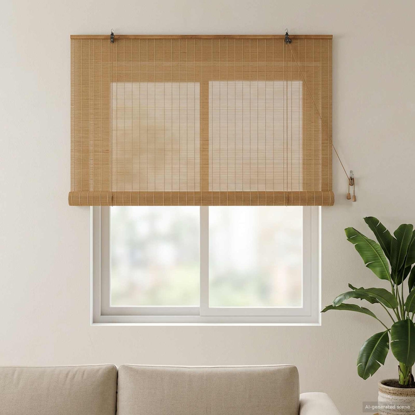 Rullegardin Brun 160 x 160 cm Bambus
