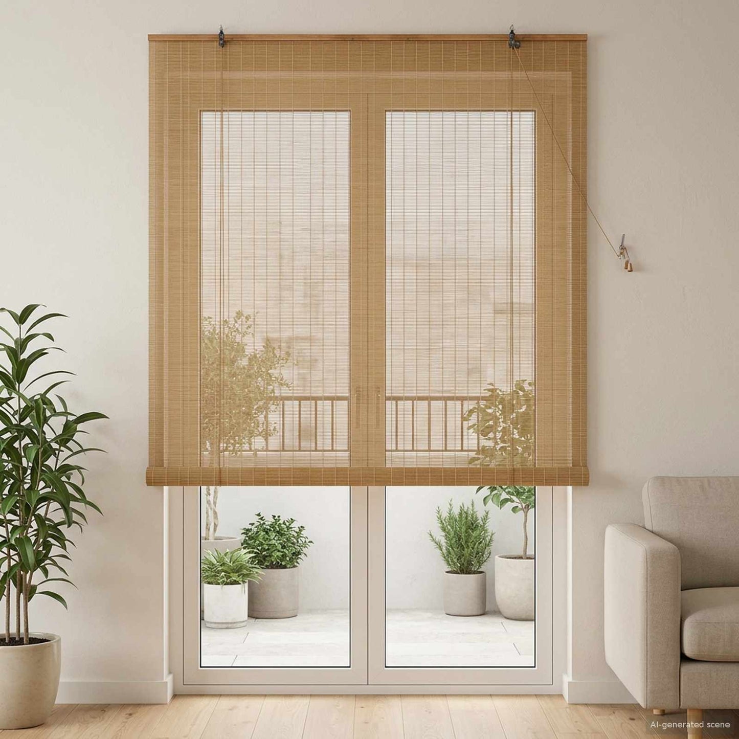 Rullegardin Brun 160 x 220 cm Bambus