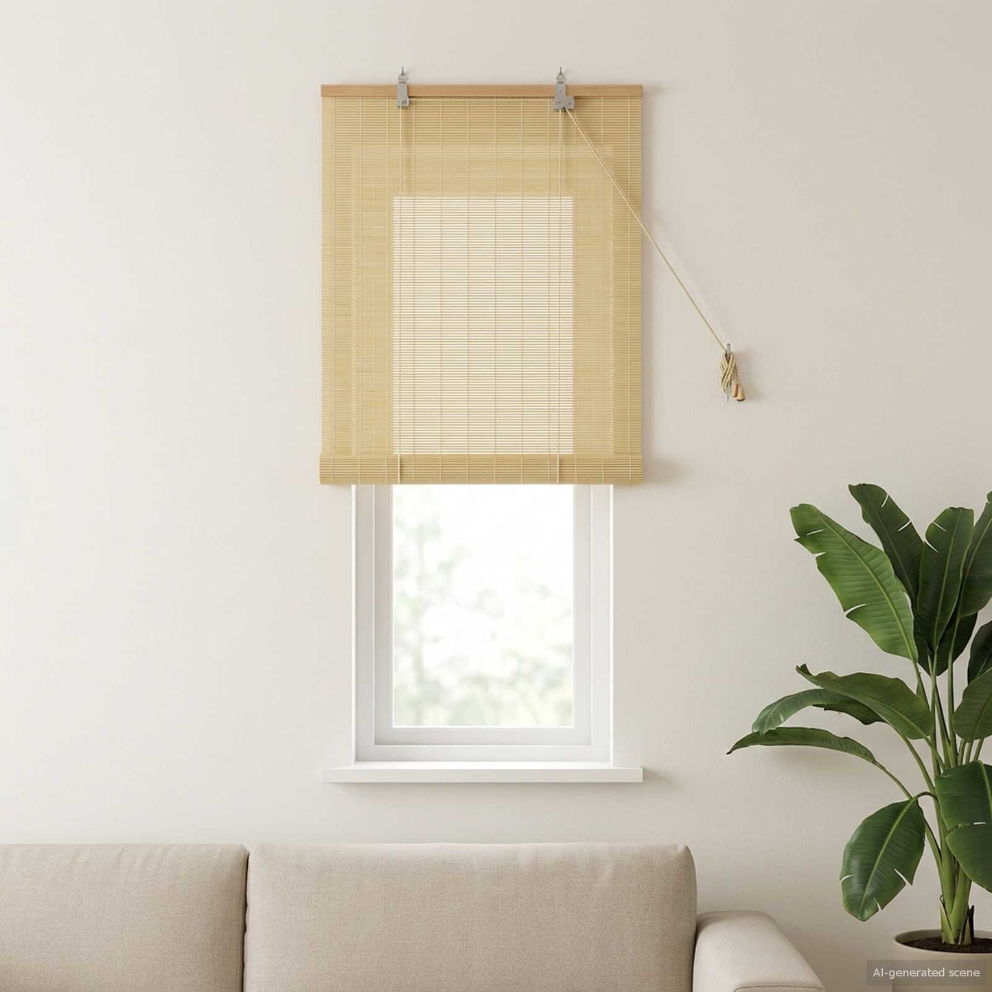 Rullegardin Naturlig 40 x 160 cm Bambus