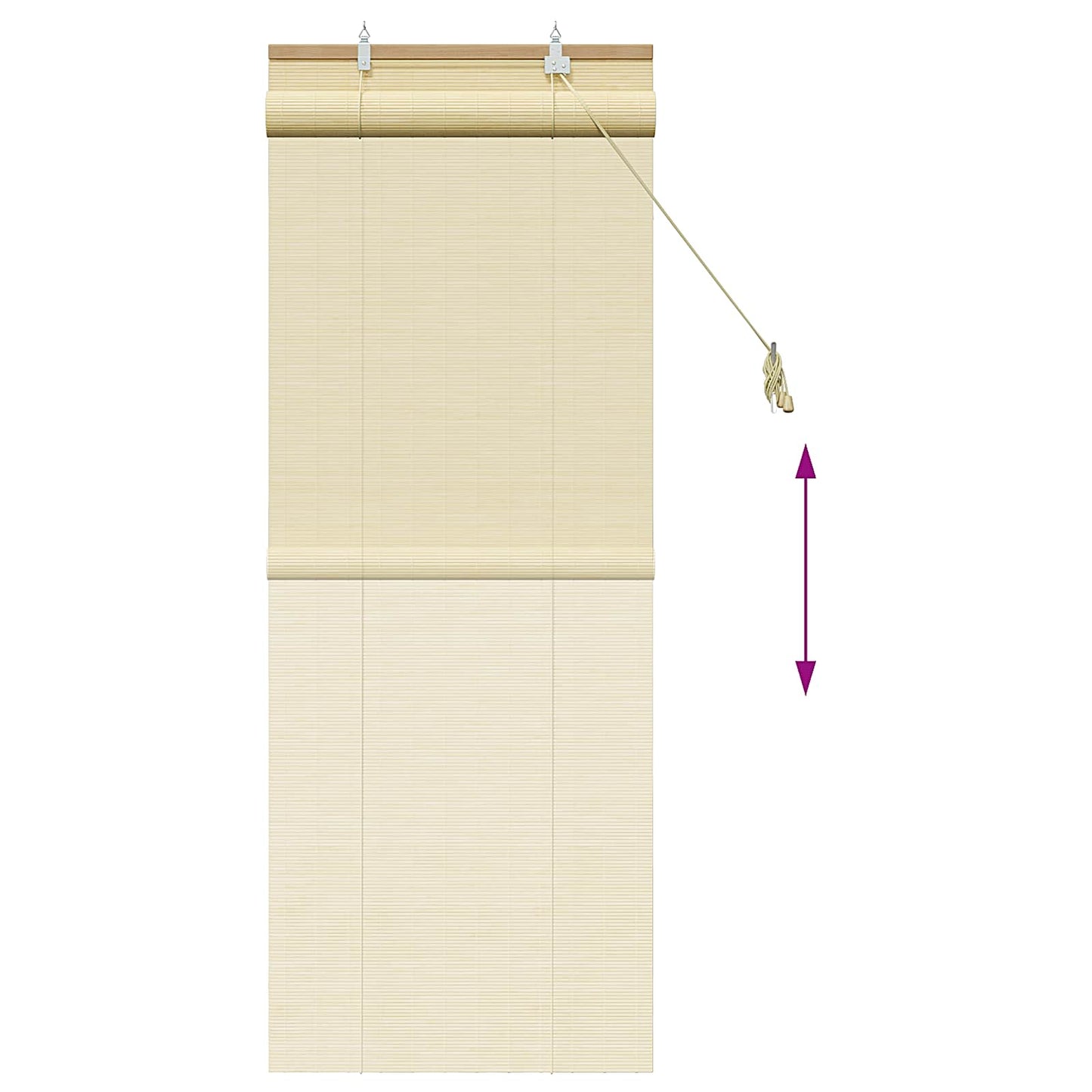 Rullegardin Naturlig 40 x 160 cm Bambus