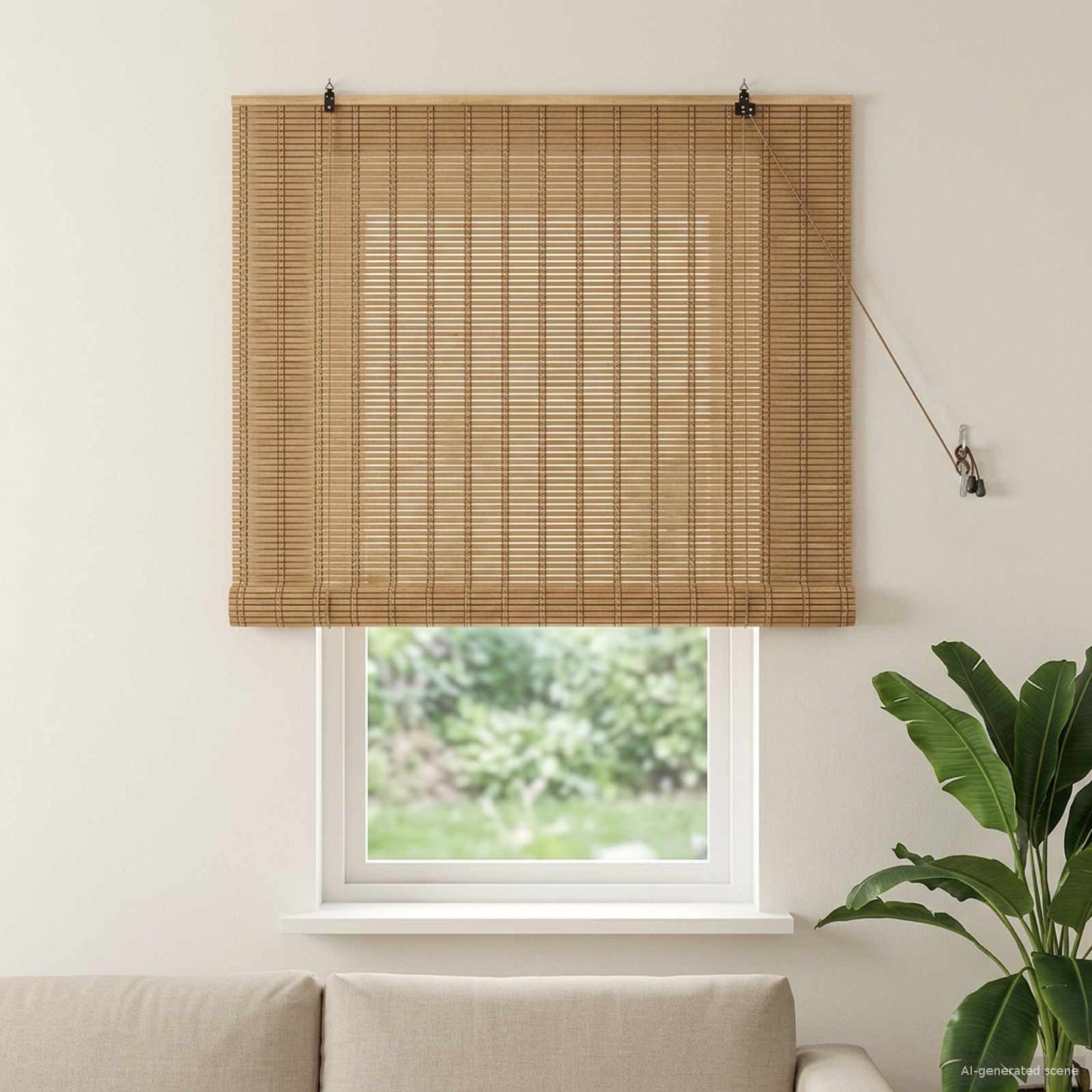 Rullegardin Natur 130 x 160 cm Bambus