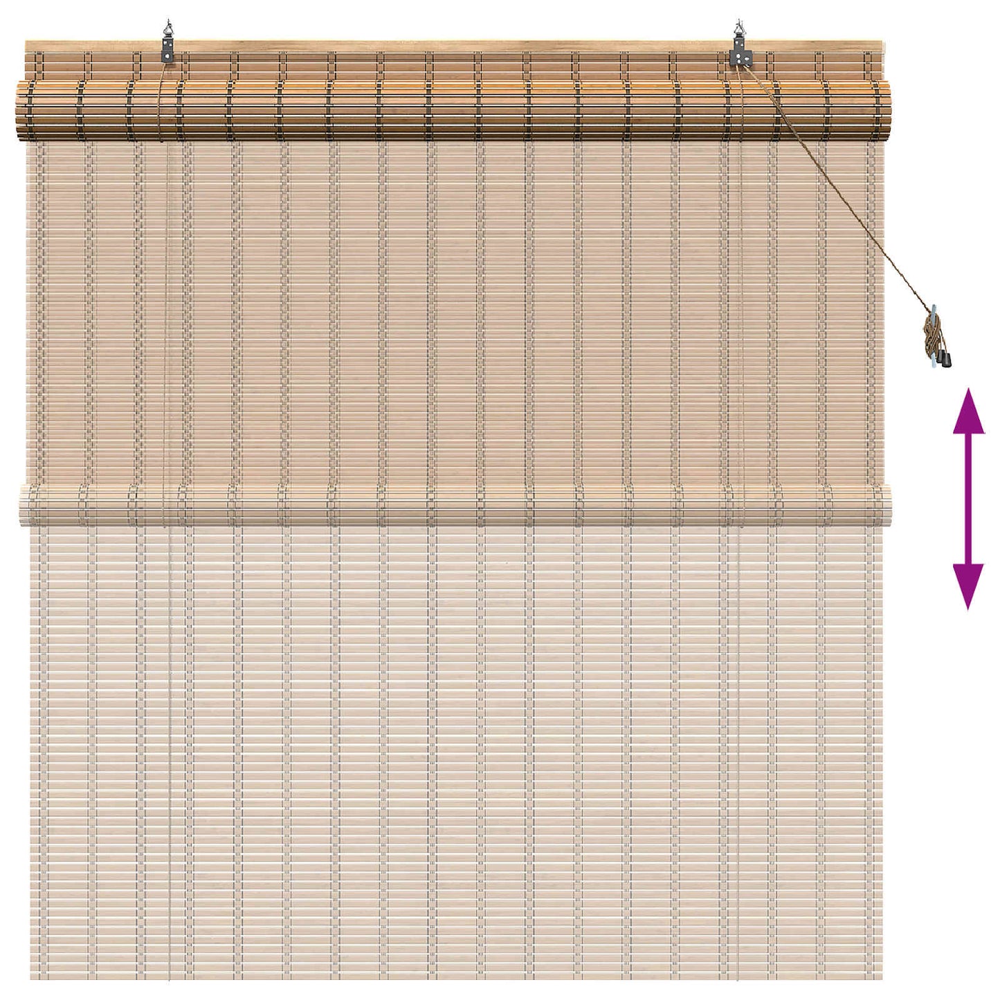 Rullegardin Natur 160 x 160 cm Bambus