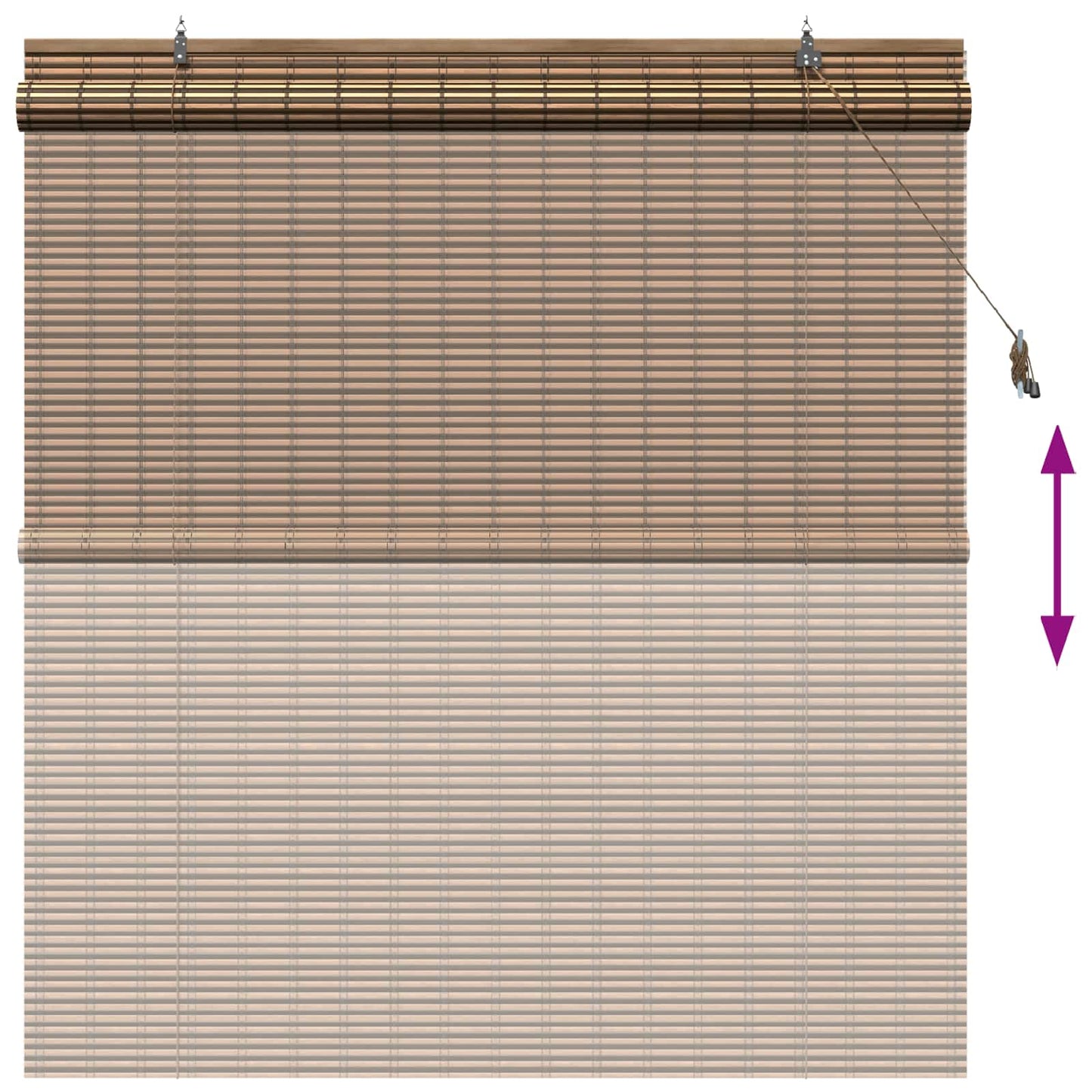 Rullegardin Brun 160 x 160 cm Bambus