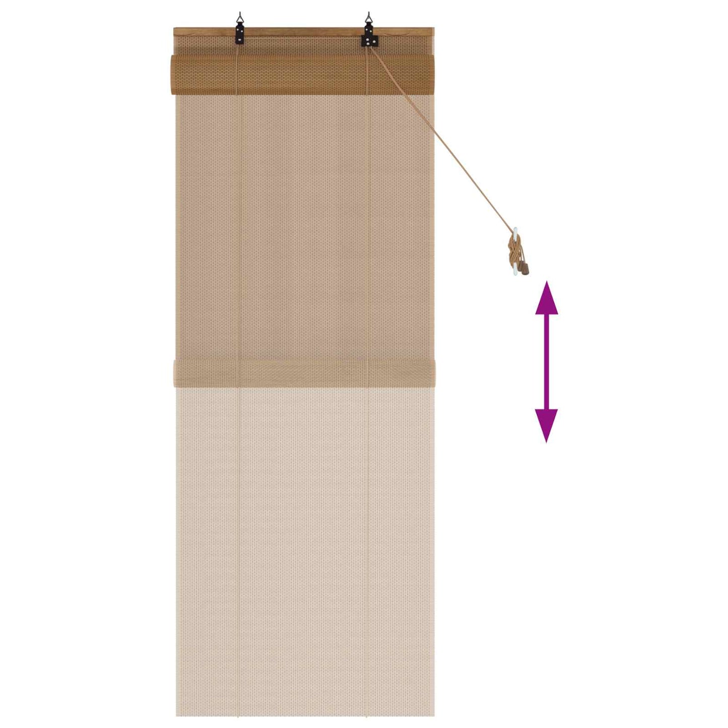 Rullegardin Brun 70 x 160 cm Bambus