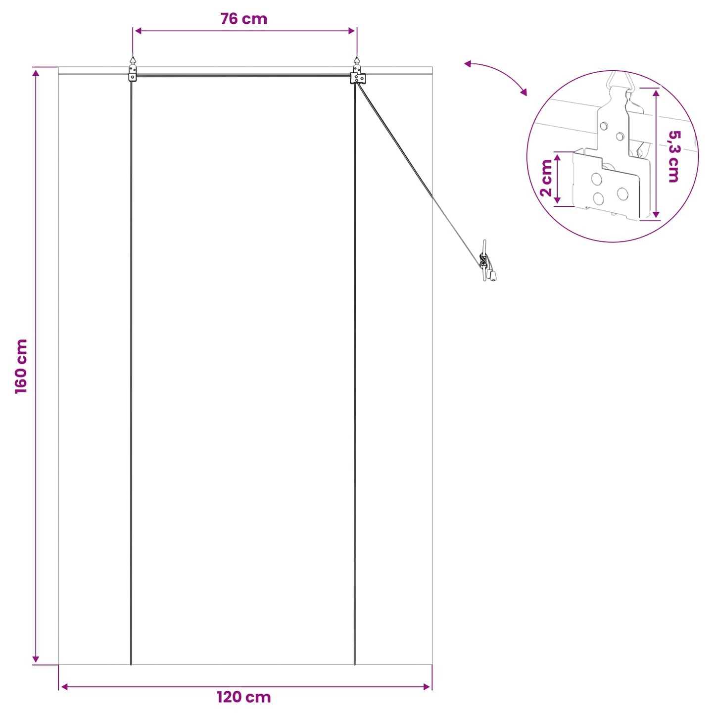Rullegardin Brun 120 x 160 cm Bambus