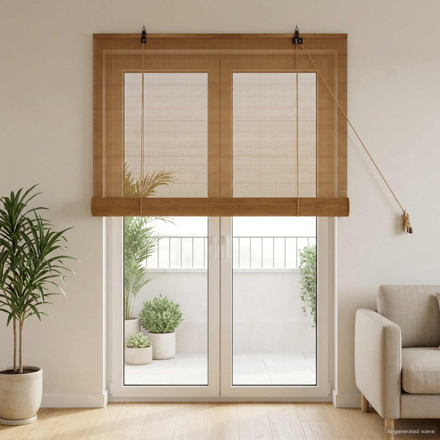 Rullegardin Brun 80 x 220 cm Bambus
