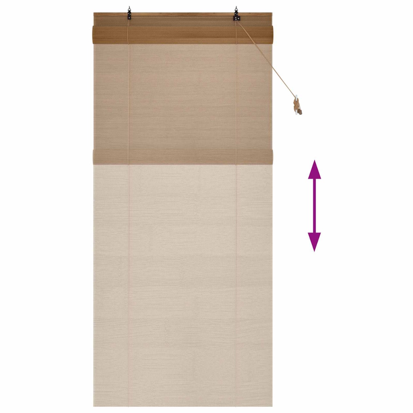 Rullegardin Brun 80 x 220 cm Bambus