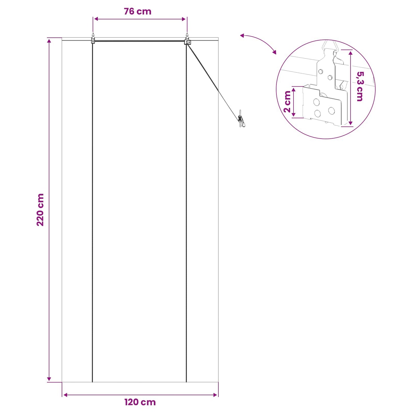 Rullegardin Brun 120 x 220 cm Bambus