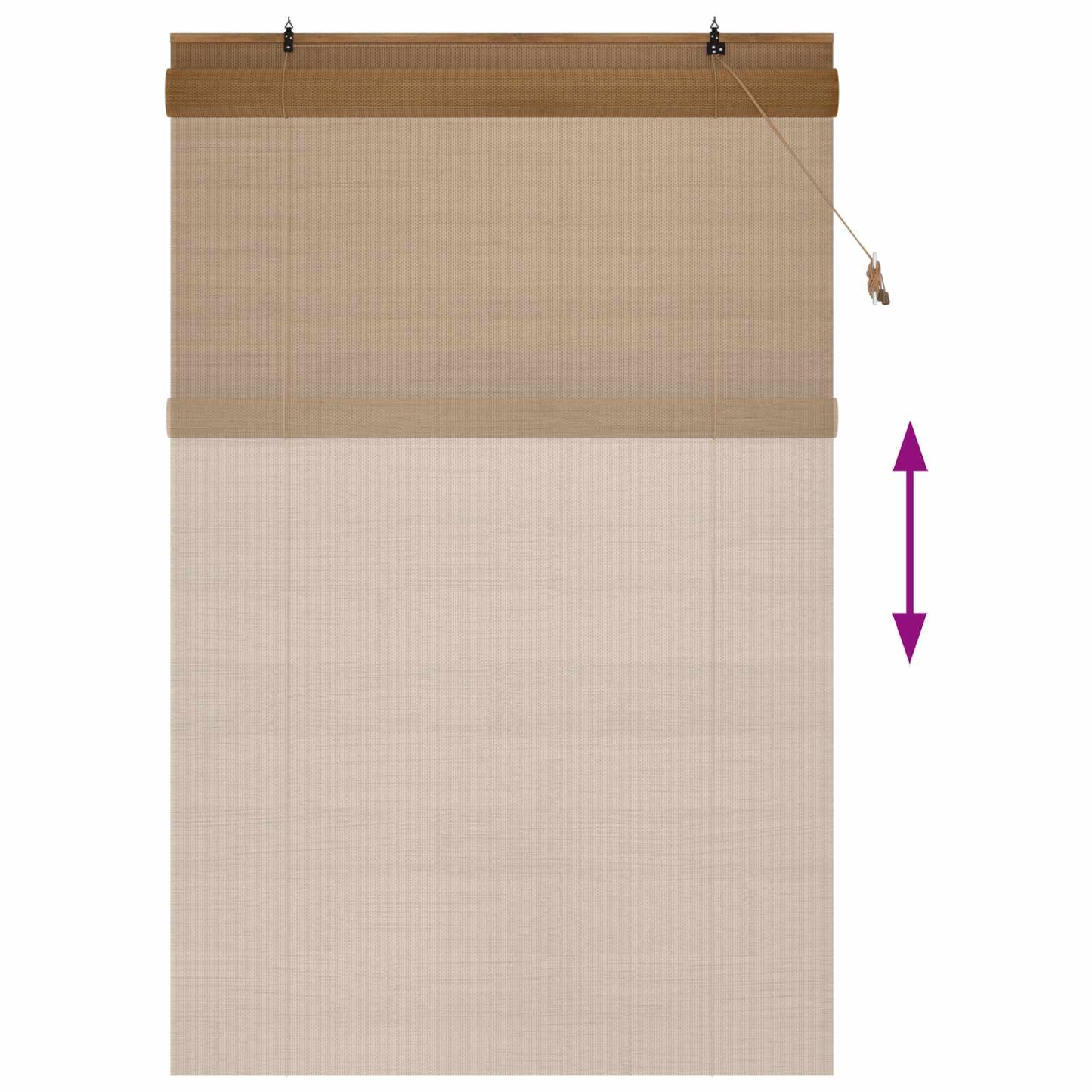 Rullegardin Brun 130 x 220 cm Bambus