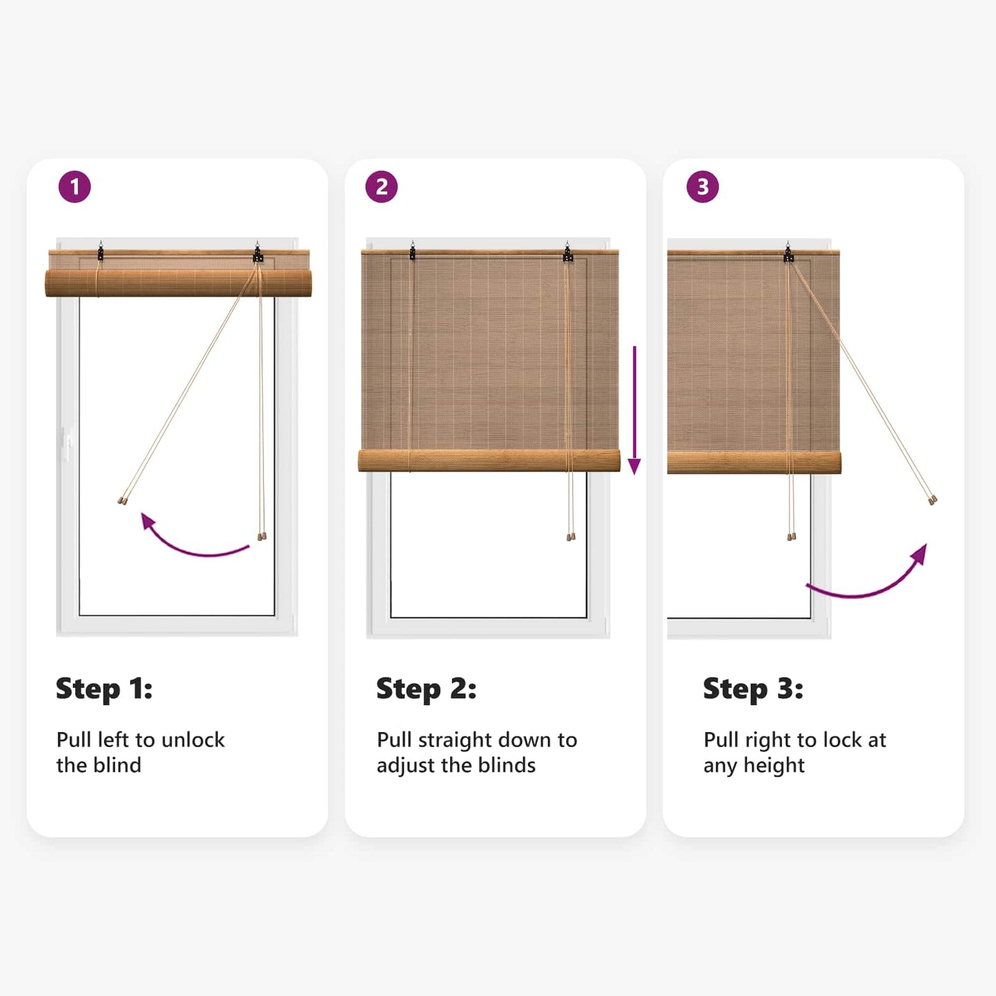 Rullegardin Brun 140 x 220 cm Bambus