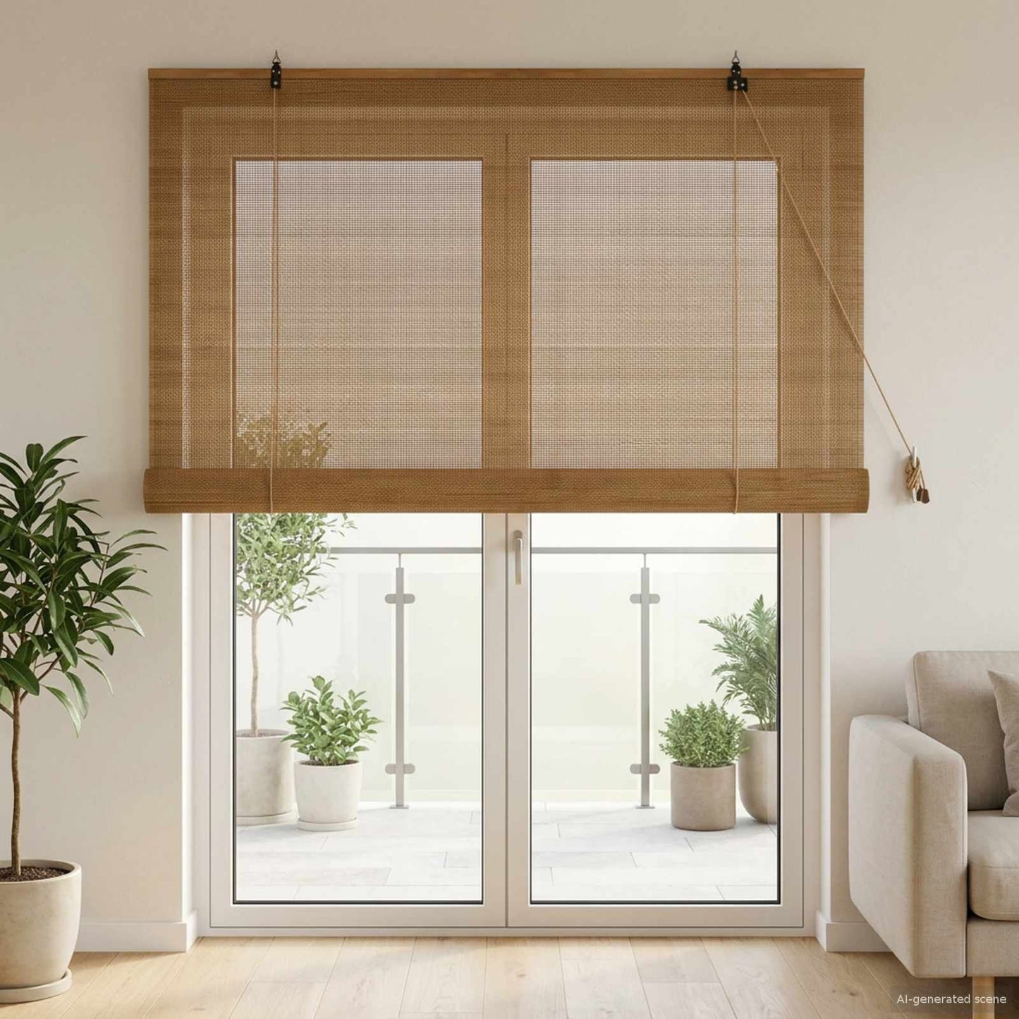Rullegardin Brun 150 x 220 cm Bambus
