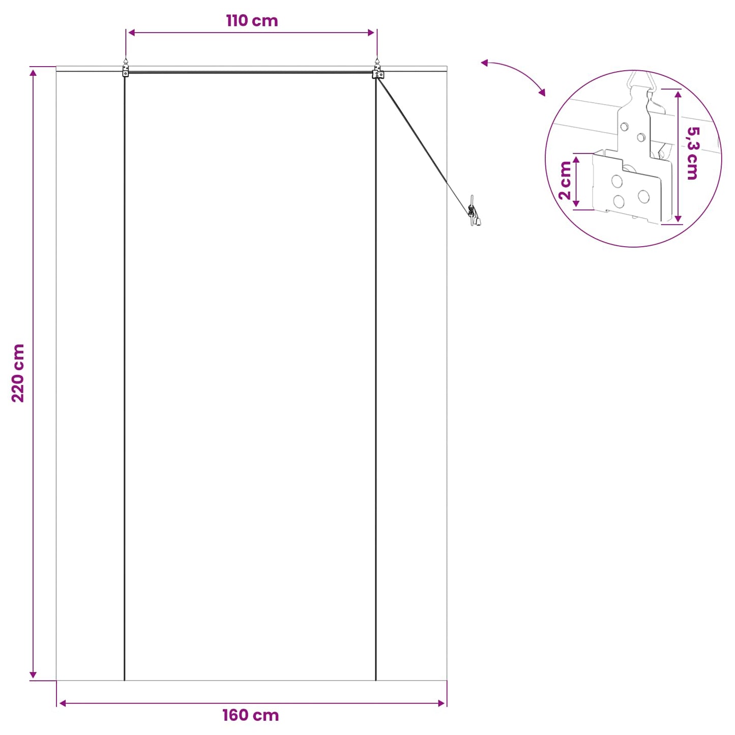 Rullegardin Brun 160 x 220 cm Bambus