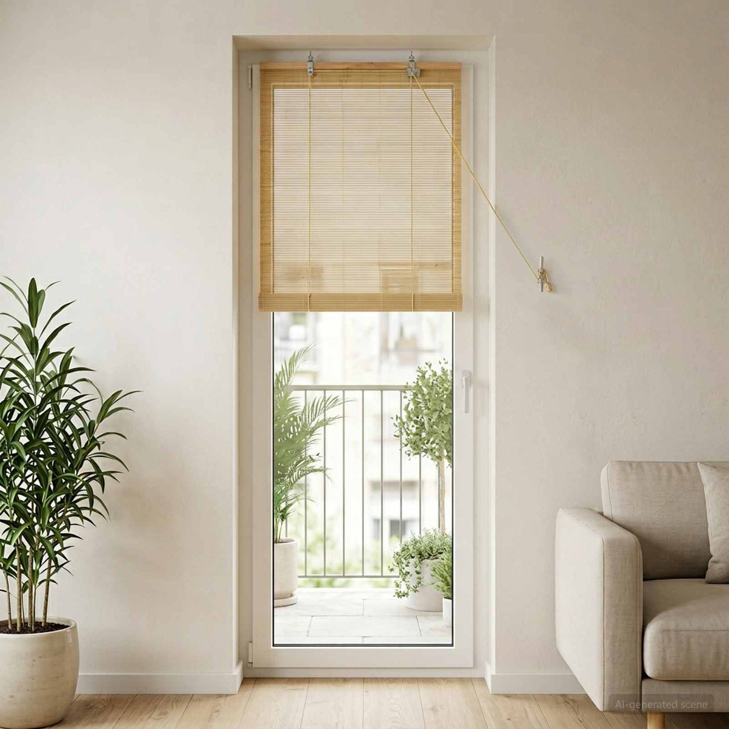 Rullegardin Naturlig 40 x 220 cm Bambus
