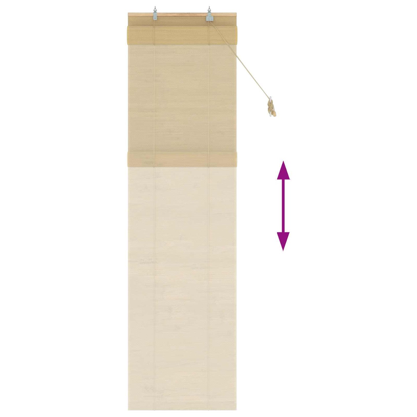 Rullegardin Naturlig 40 x 220 cm Bambus
