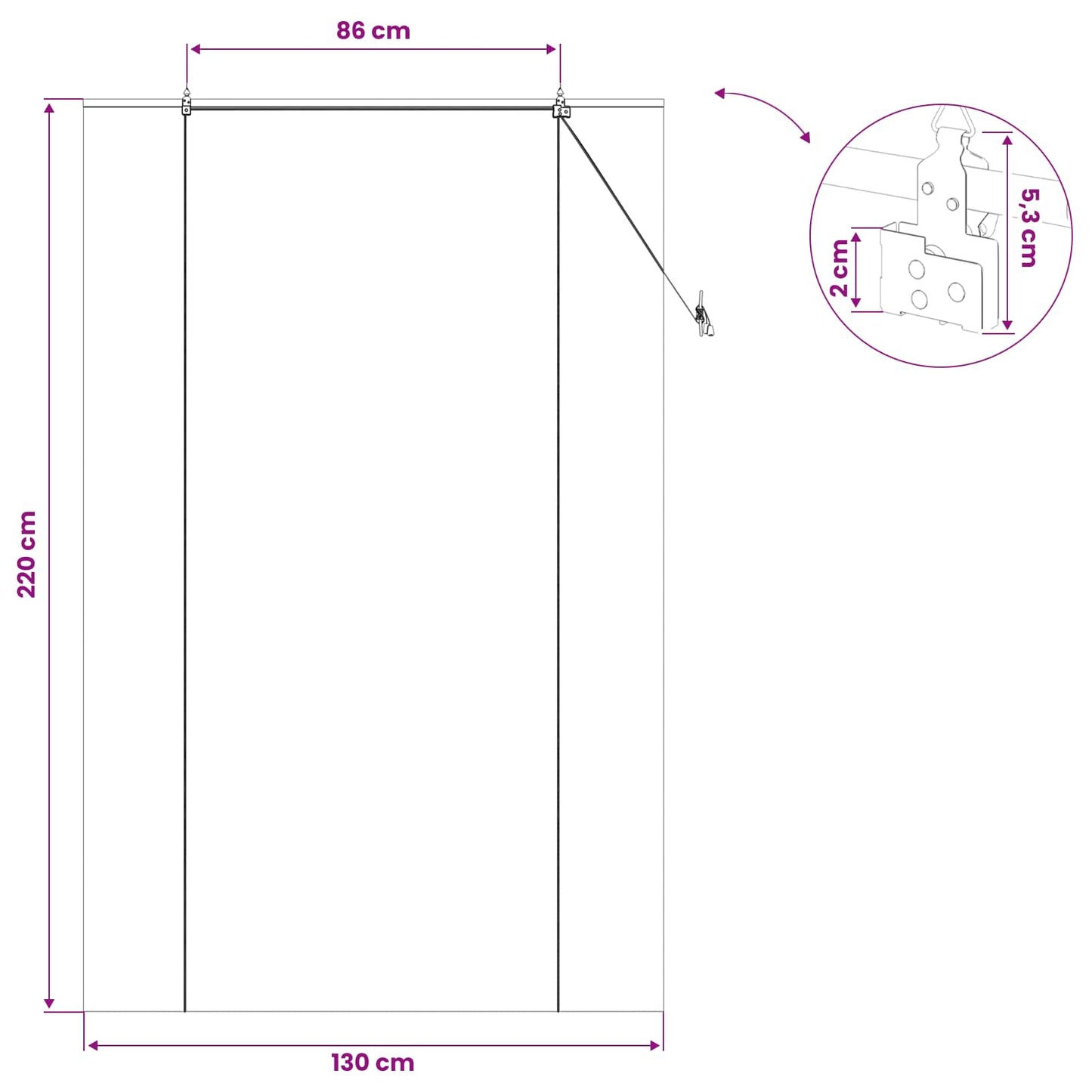 Rullegardin Naturlig 130 x 220 cm Bambus