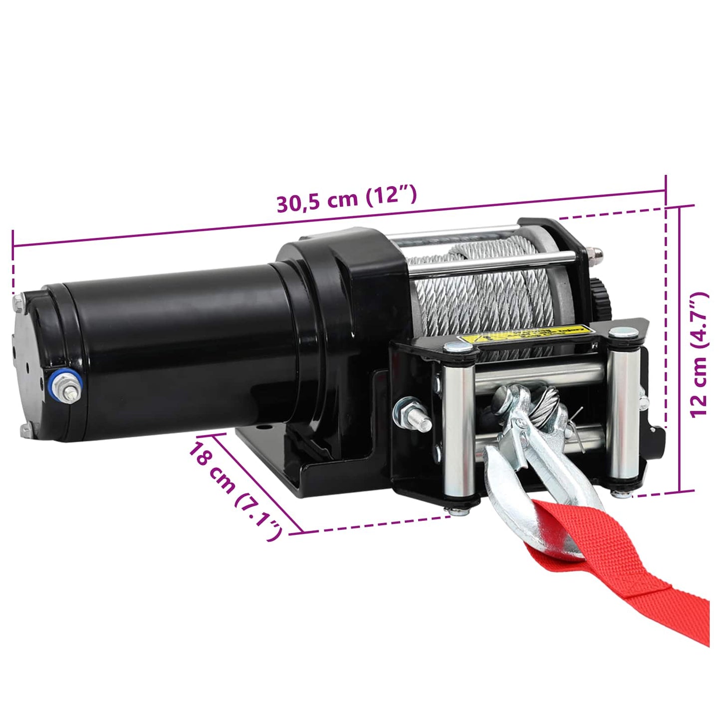 Elektrisk Vinsj PVC Svart
