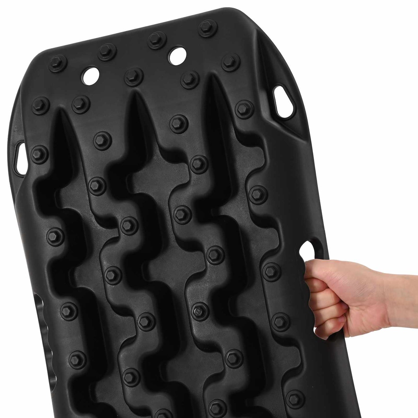 Traction Board 2 pcs Svart 57,5x30,5x5,5 cm Forsterket nylon