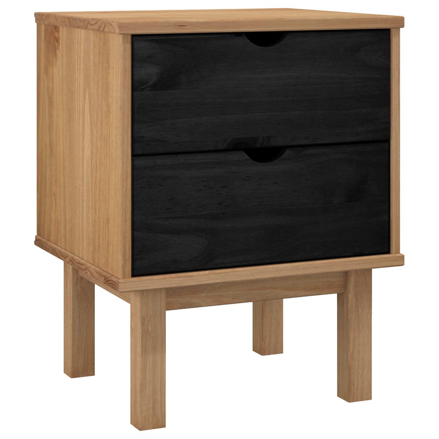 Nattbord OTTA Svart 45 x 39 x 57 cm Heltre furu