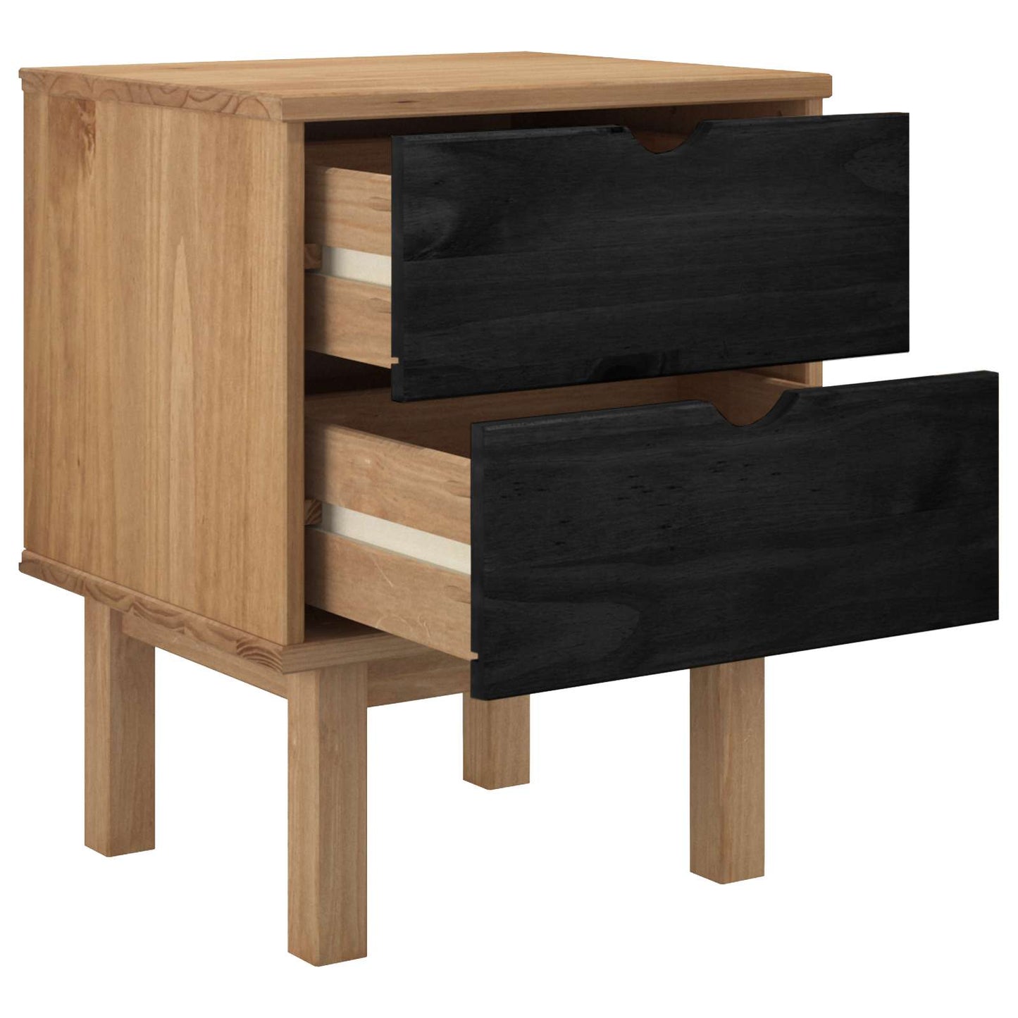 Nattbord OTTA Svart 45 x 39 x 57 cm Heltre furu