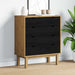 Kommode med skuff OTTA Svart 76,5 x 39,5 x 90 cm Heltre furu