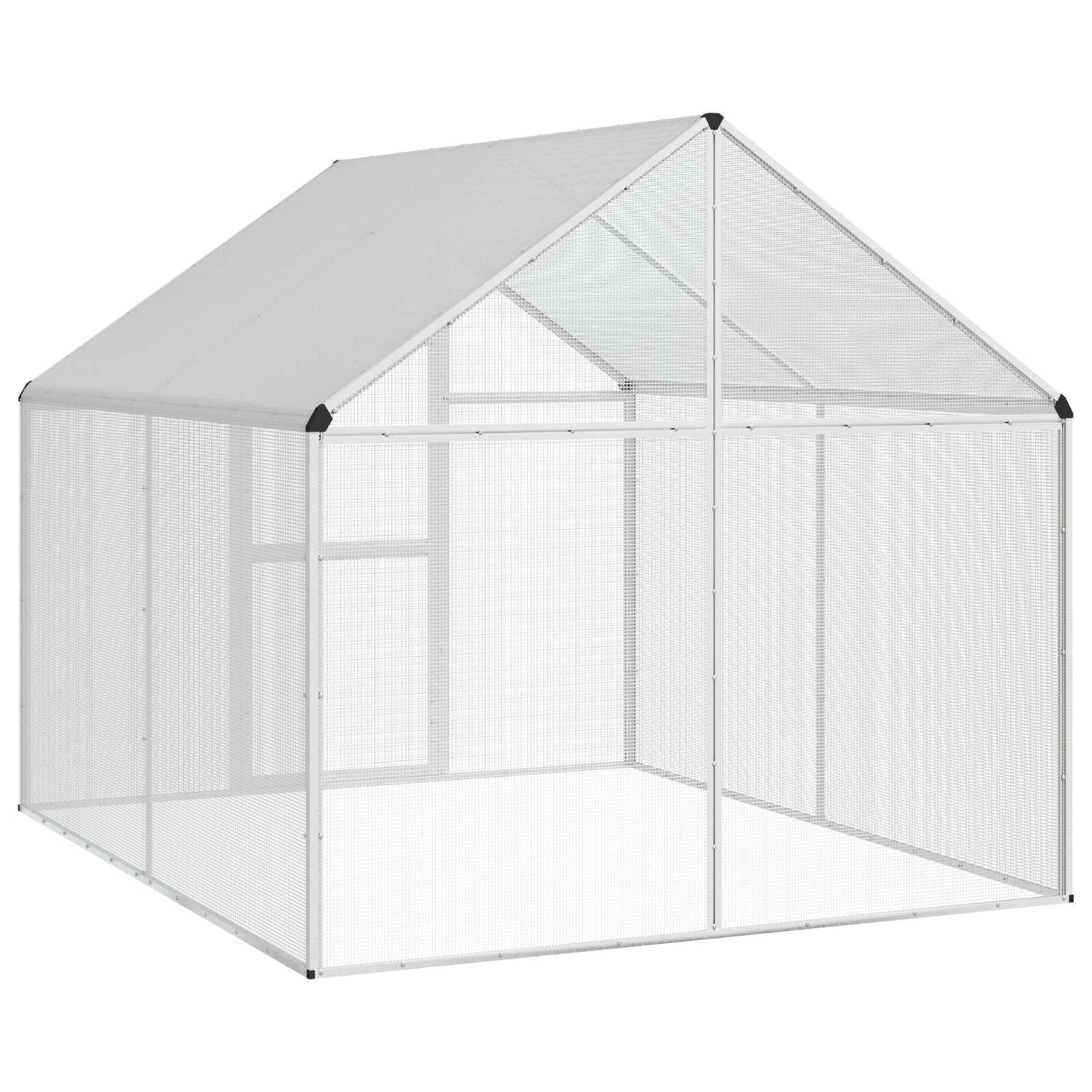 Fuglebur Sølv 181,5 x 221 x 173,5 cm Sveiset trådnett