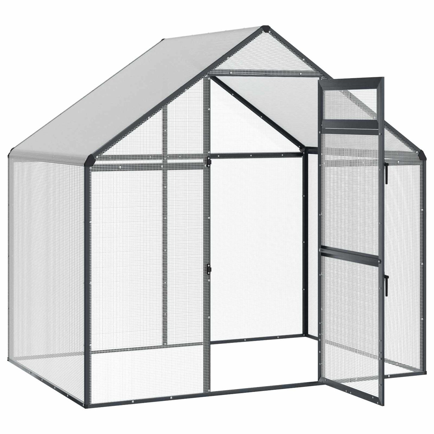 Fuglebur Antrasitt 181,5 x 110,5 x 173,5 cm Sveiset trådnett