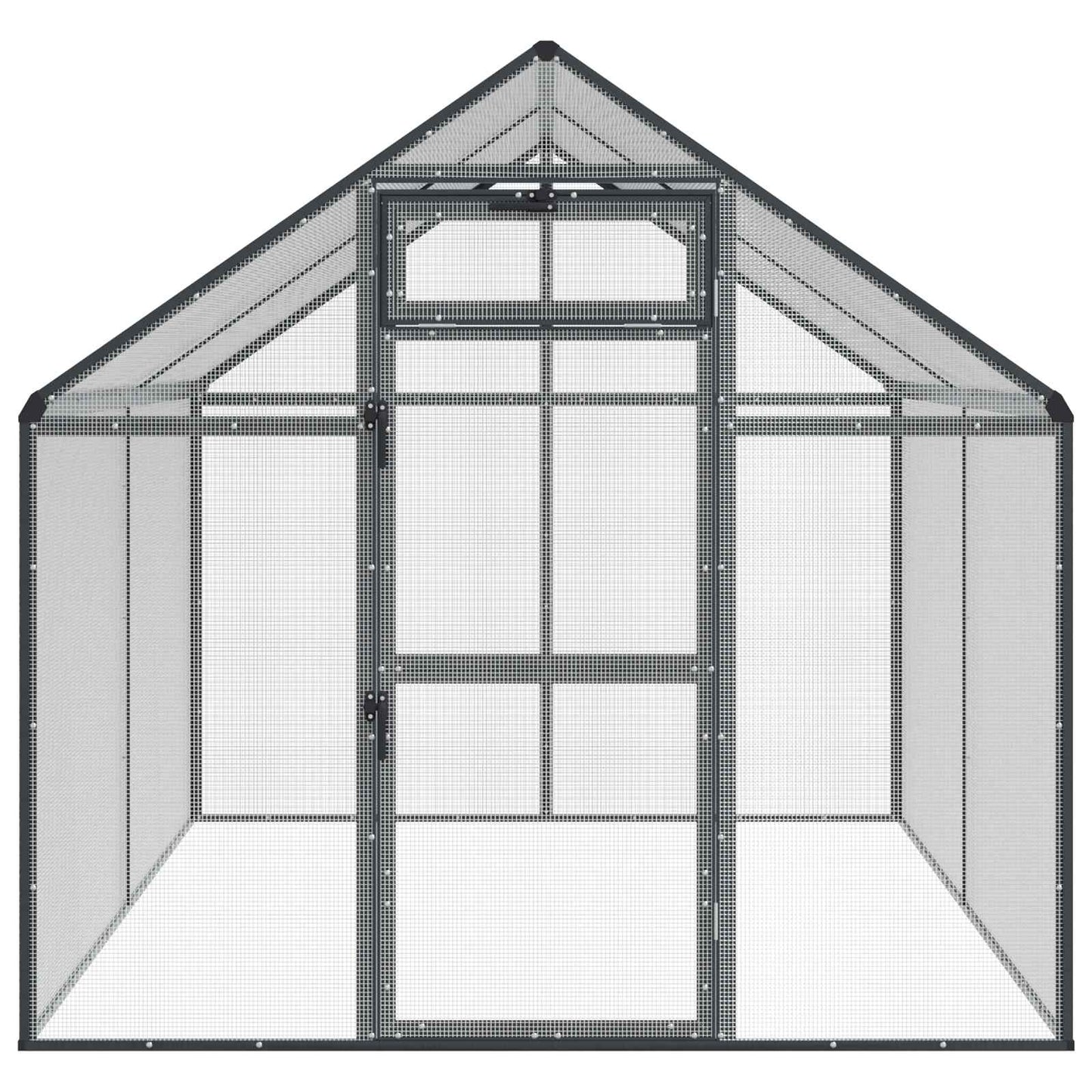 Fuglebur Antrasitt 181,5 x 221 x 173,5 cm Sveiset trådnett